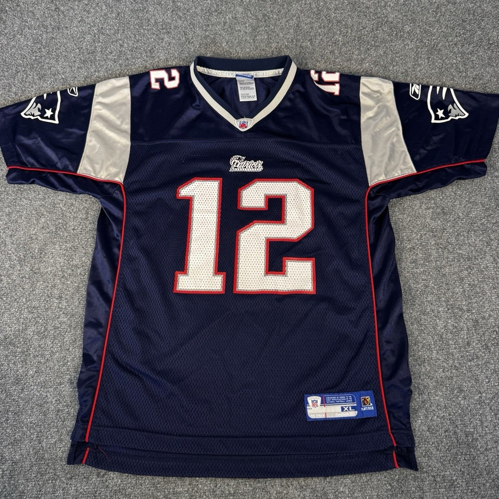 VTG Reebok Tom Brady New England Patriots Jersey Youth XL 18-20 NFL Football